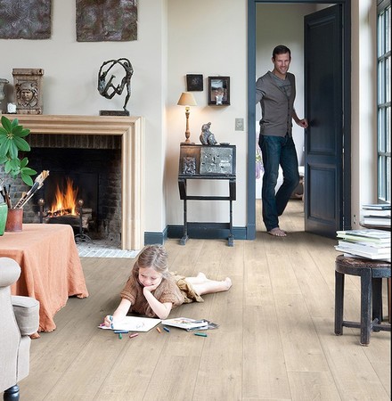 Quick-Step Impressive Ultra Beige eik met zaagsnedes LHD IMU1857